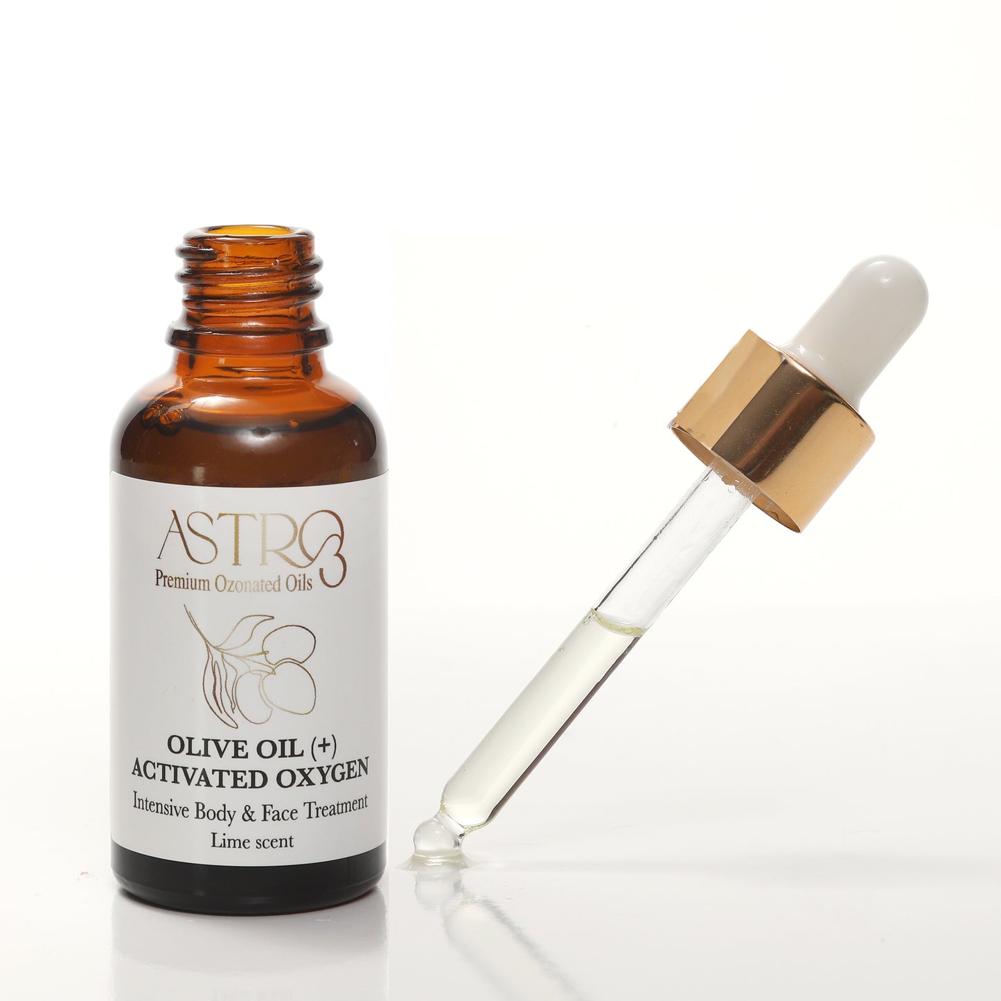 Olive Oil + Activated Oxygen Intensive Body & Face Treatment - Lime Scent (1.01 fl oz)